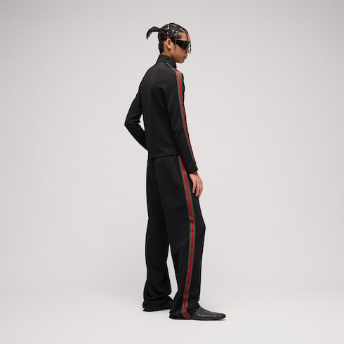 Viscose jersey zip jacket with Web