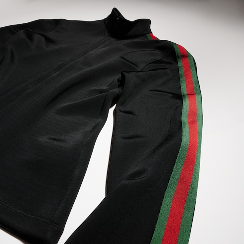 Viscose jersey zip jacket with Web