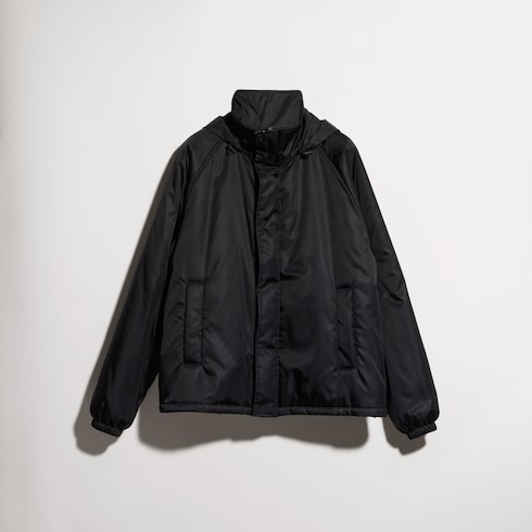 Veste zippée en gabardine de nylon avec broderie