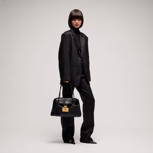 Large tote bag with lock