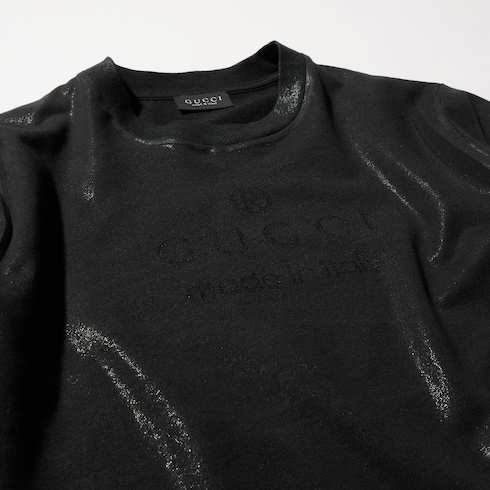 Camiseta técnica de punto de algodón con estampado