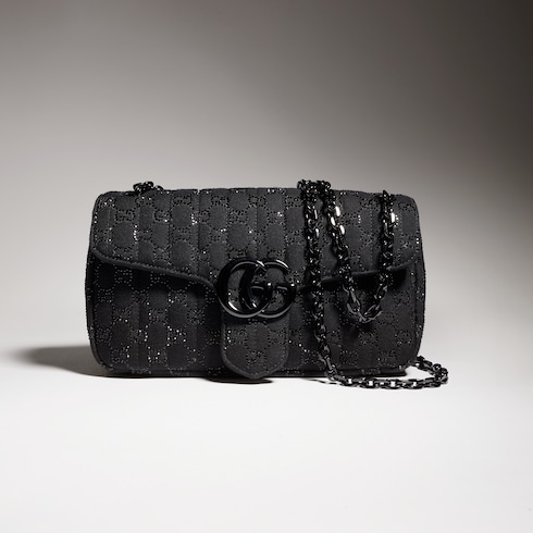 Jetset GG Marmont crystal medium shoulder bag