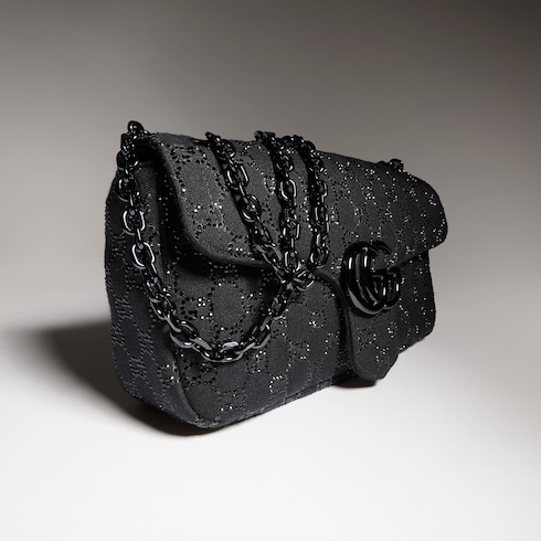 Jetset GG Marmont crystal medium shoulder bag