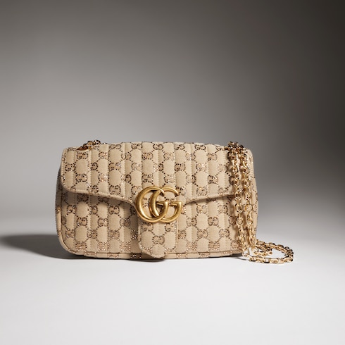 Jetset GG Marmont crystal medium shoulder bag