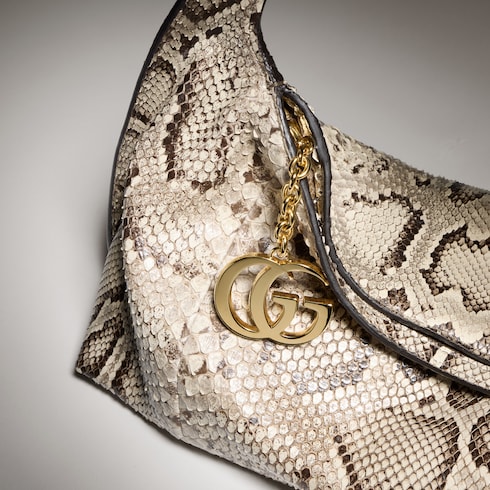 Python large shoulder bag with Double G detail