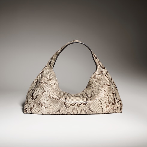 Python large shoulder bag with Double G detail