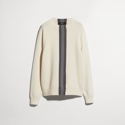 Knit wool sweater with muted Web