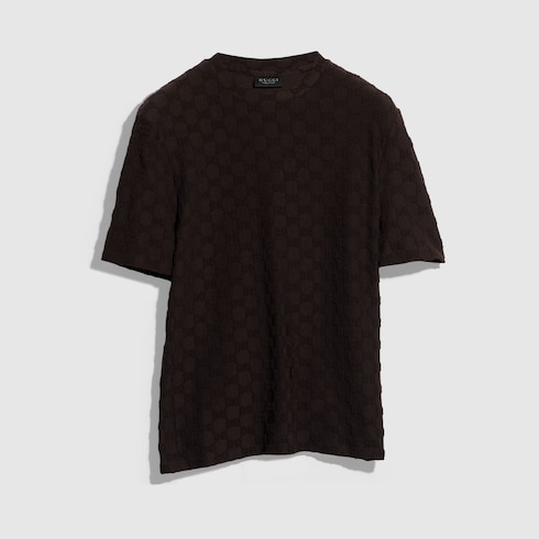 GUCCI カットソー GG stretch jersey T-shirt in dark brown | GUCCI® US