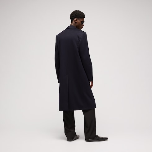 Manteau à simple boutonnage en laine