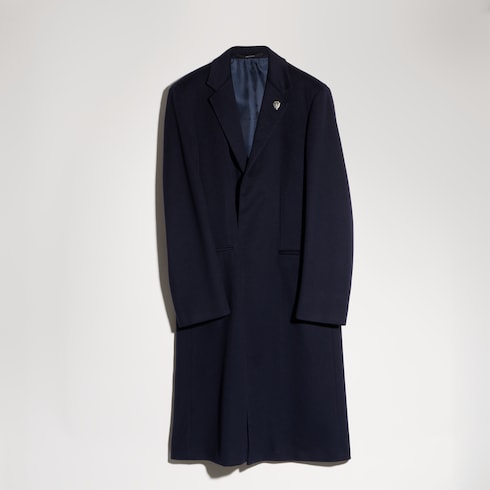 Manteau à simple boutonnage en laine