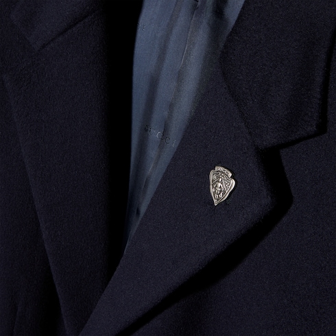 Single-breasted wool coat