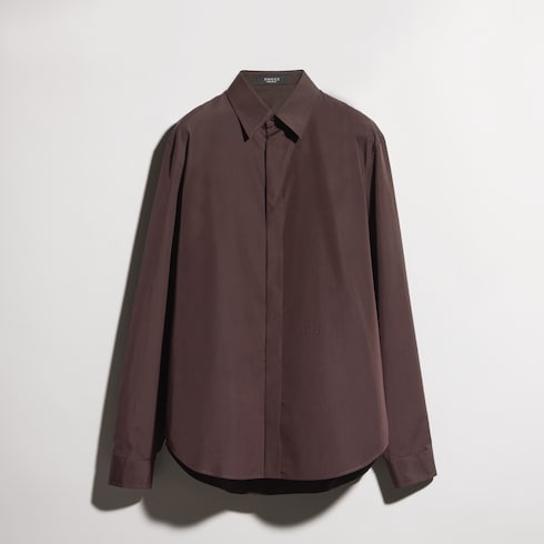 Piece dyed cotton poplin shirt