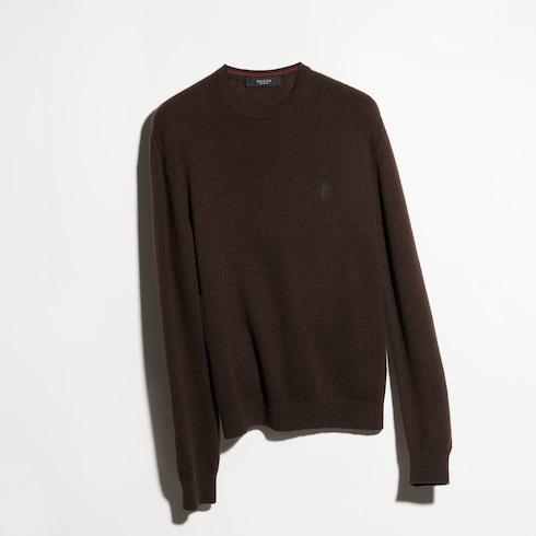 Pullover in maglia di cashmere con ricamo