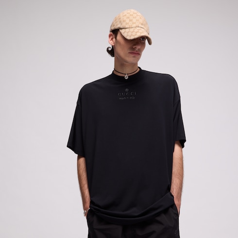 T-shirt in jersey modal con stampa