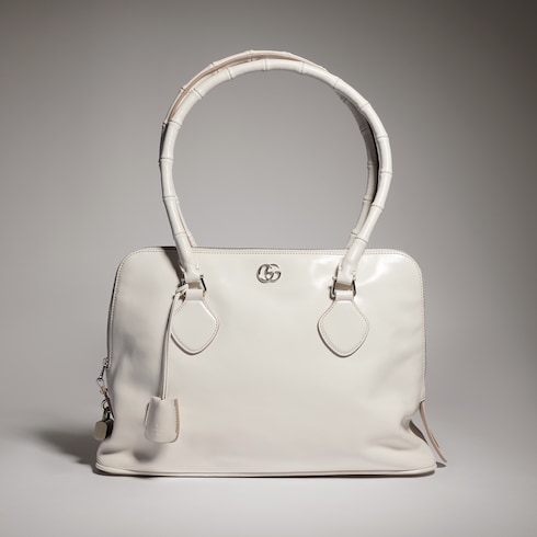Medium bamboo-effect top handle bag