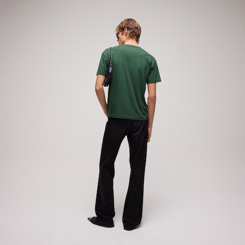 Cotton jersey T-shirt with embroidery
