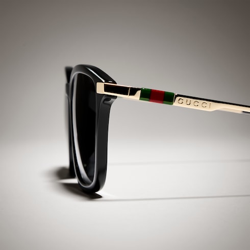 Low nose bridge fit square sunglasses
