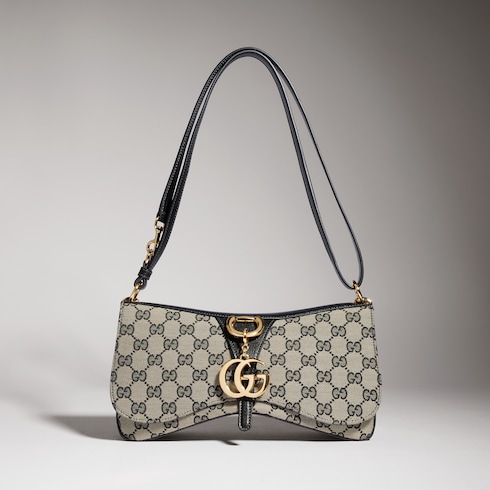 Medium shoulder bag with Double G detail