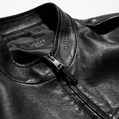 Chaqueta bomber de piel napa granulada
