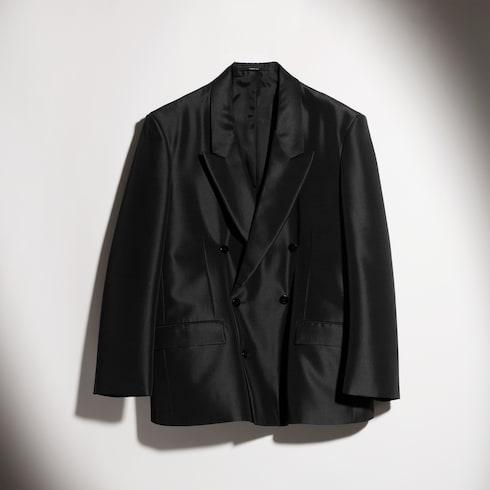 Viscose wool faille jacket