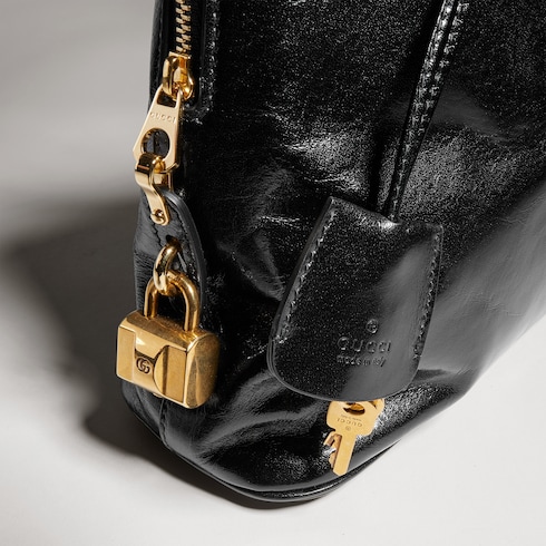 Medium bamboo-effect top handle bag