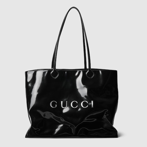 Gucci NY large tote bag in black leather | GUCCI® US