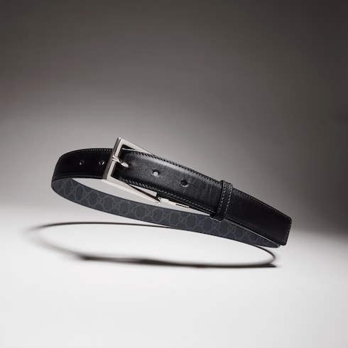 Reversible belt with rectangular buckle