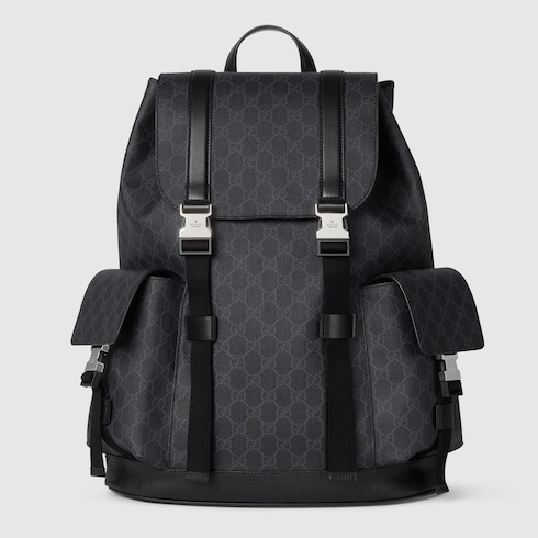 GG Black large backpack in black GG Supreme | GUCCI® US