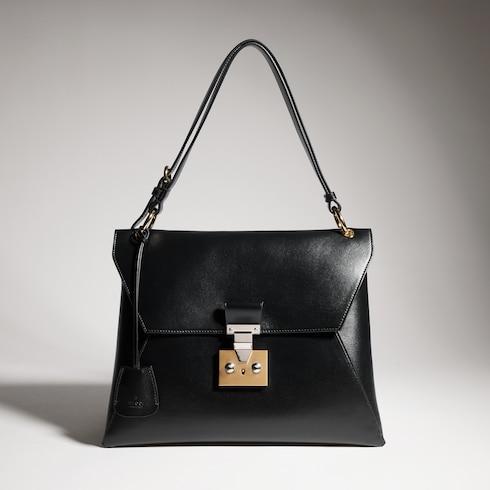 Sac à main avec serrure moyen format