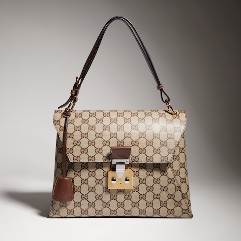 Medium top handle bag with lock