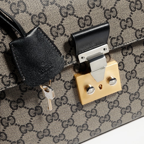 Medium top handle bag with lock