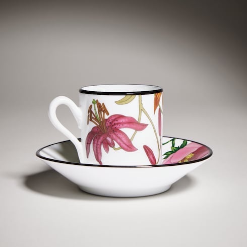 Gucci Flora coffee cup and saucer, set of two