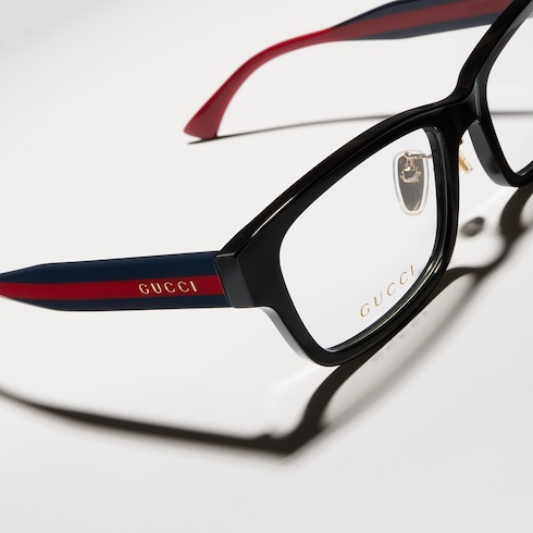 Low nose bridge fit rectangular optical frame