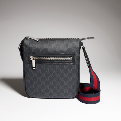 Bolso mensajero pequeño GG Black