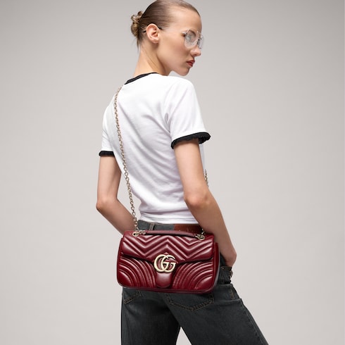 Mittelgroße GG Marmont Schultertasche