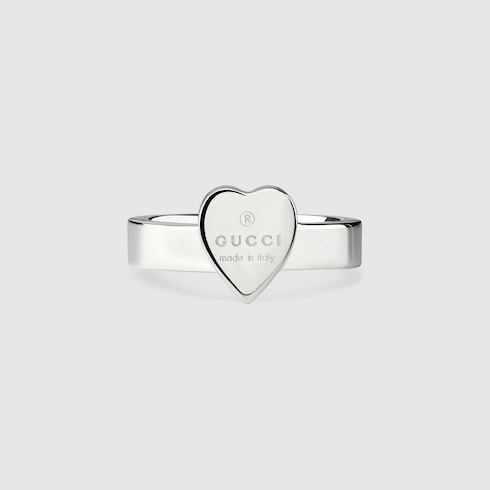 Gucci Trademark Heart Ring in 925 Sterling Silver | GUCCI® US