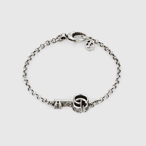 Double G Key Bracelet In 925 Sterling Silver | GUCCI® CA