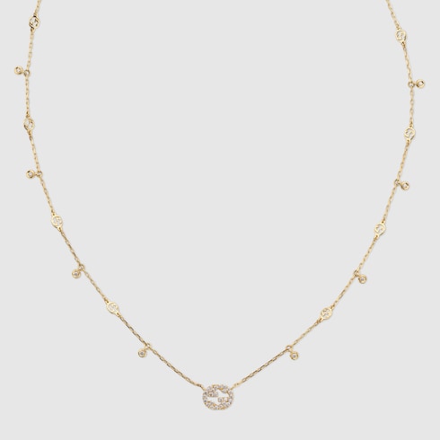 Gucci Interlocking Halskette Diamant 18k Gold