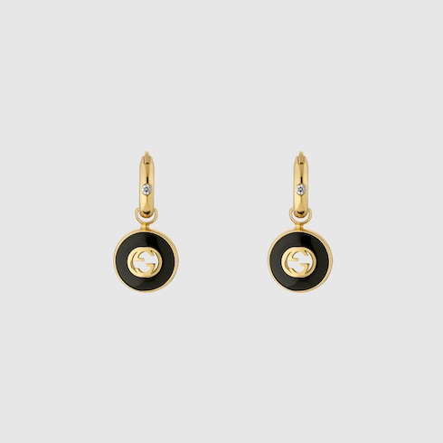 Gucci Interlocking 18k hoop earrings in 18k yellow gold | GUCCI® US