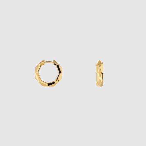 Gucci Link to Love〕スタッズピアス 18k ゴールド ・18K イエロー