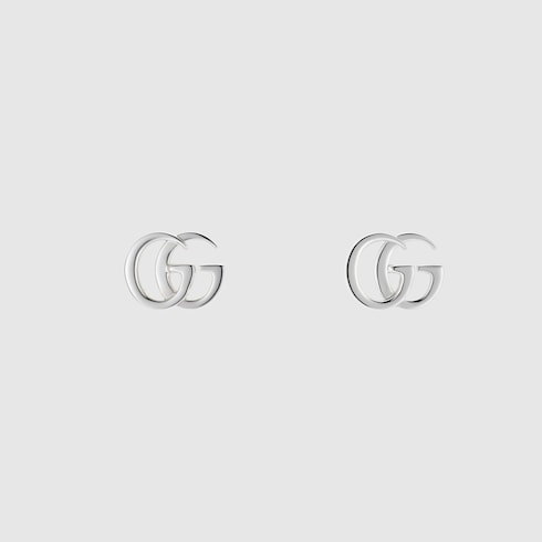 ダブルG スタッズ ピアス ・スターリングシルバー | GUCCI公式
