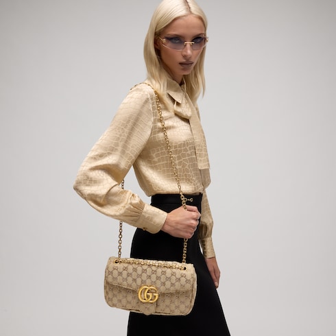 Jetset GG Marmont crystal medium shoulder bag