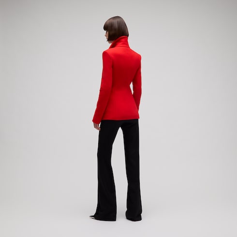 Pantalone in lana grain de poudre