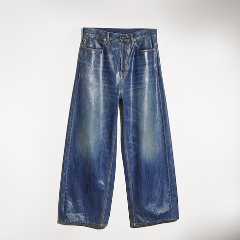 Pantalones de denim de algodón con revestimiento