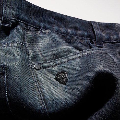 Hose aus gewaschenem Leinen-Denim