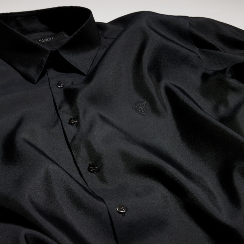 Silk shirt with embroidery