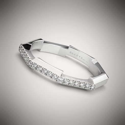 Anello Gucci Link to Love con diamanti 18 carati