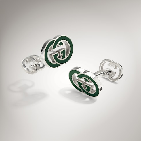 Gucci Interlocking enamel cufflinks