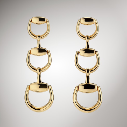 〔ホースビット〕18K ドロップピアス