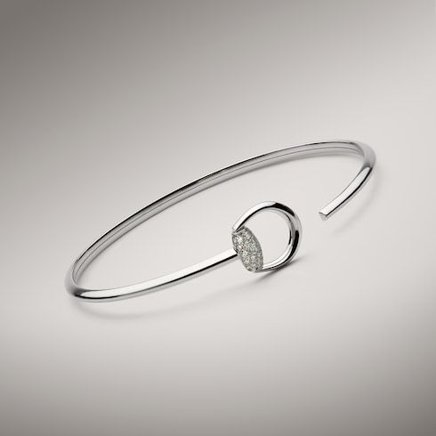 〔ホースビット〕18K ダイヤモンド カフブレスレット
